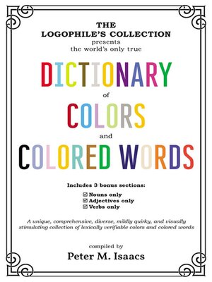 cover image of The Dictionary of Colors and Colored Words